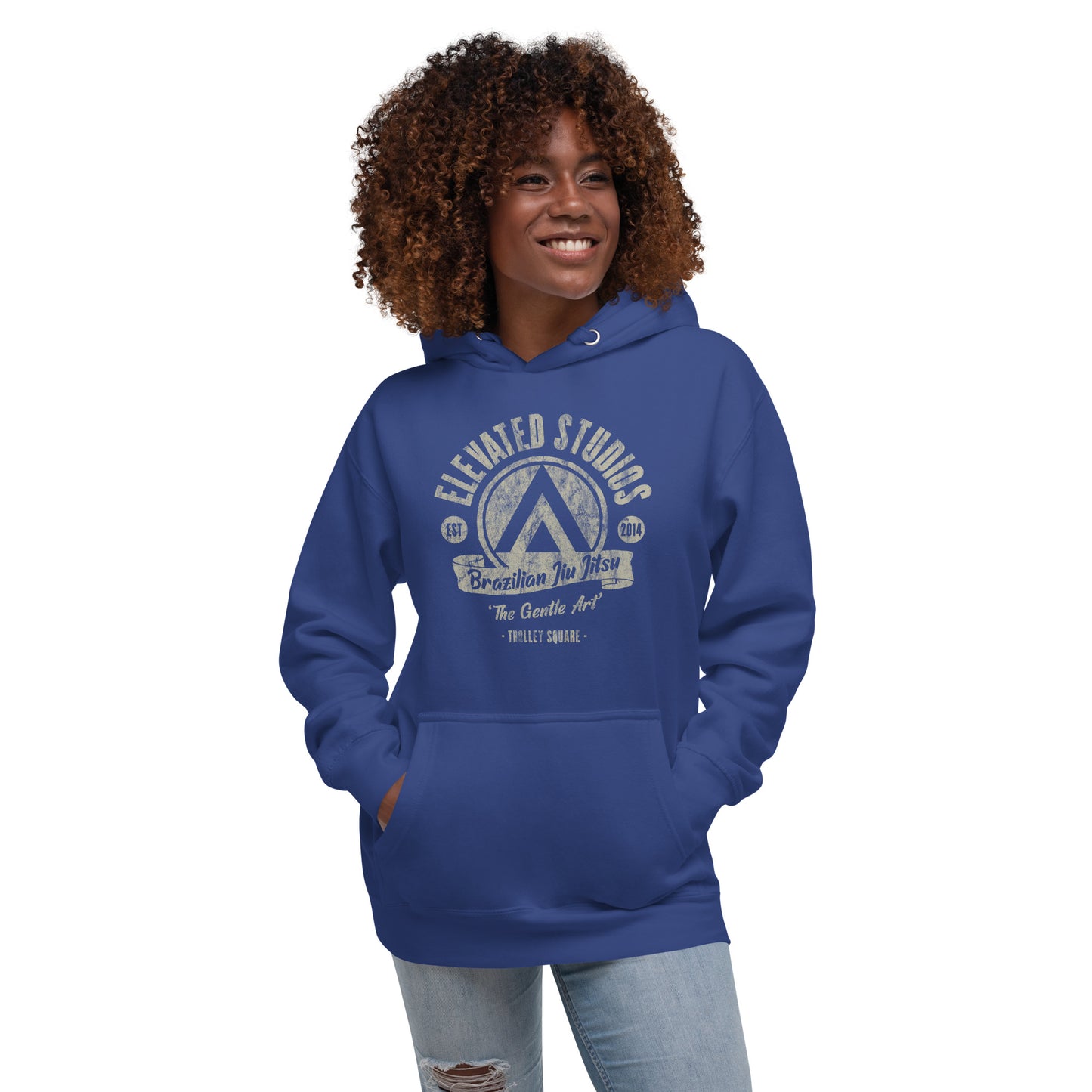 Unisex Vintage Logo Hoodie - Royal Blue